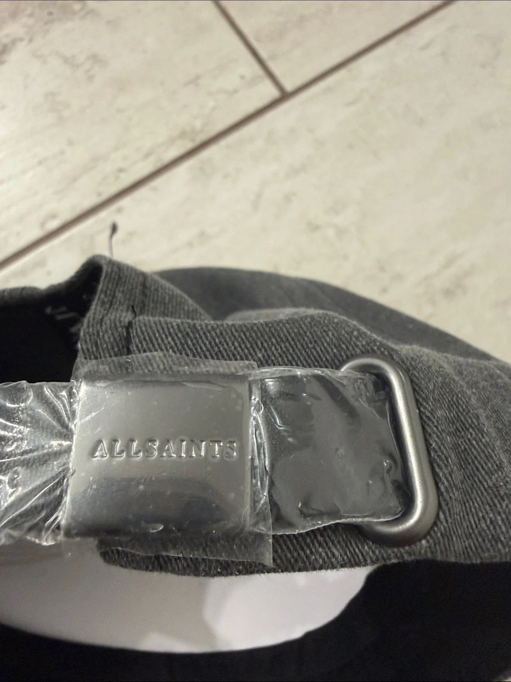 AllSaints washed black embroidery   Logo Cap ..nwt ..o/s